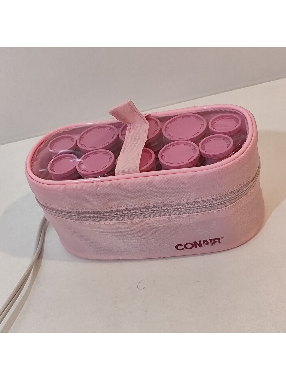 Conair Curls On The Go 10 Hot Rollers Pink Travel Storage Case Model HS54ALD